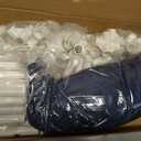 Pool Noodles Holder, Toys, Floats, Balls and Floats Equipment Mesh Rolling Storage Organizer Bin, Extra Large (30.2" L x 47.2" W x 34" H), Blue / White