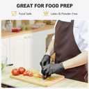 SWIFTLITE Black Vinyl Gloves, Food Grade Gloves Disposable Latex Free & Powder Free, Guantes for Cleaning Cooking Food Prep
