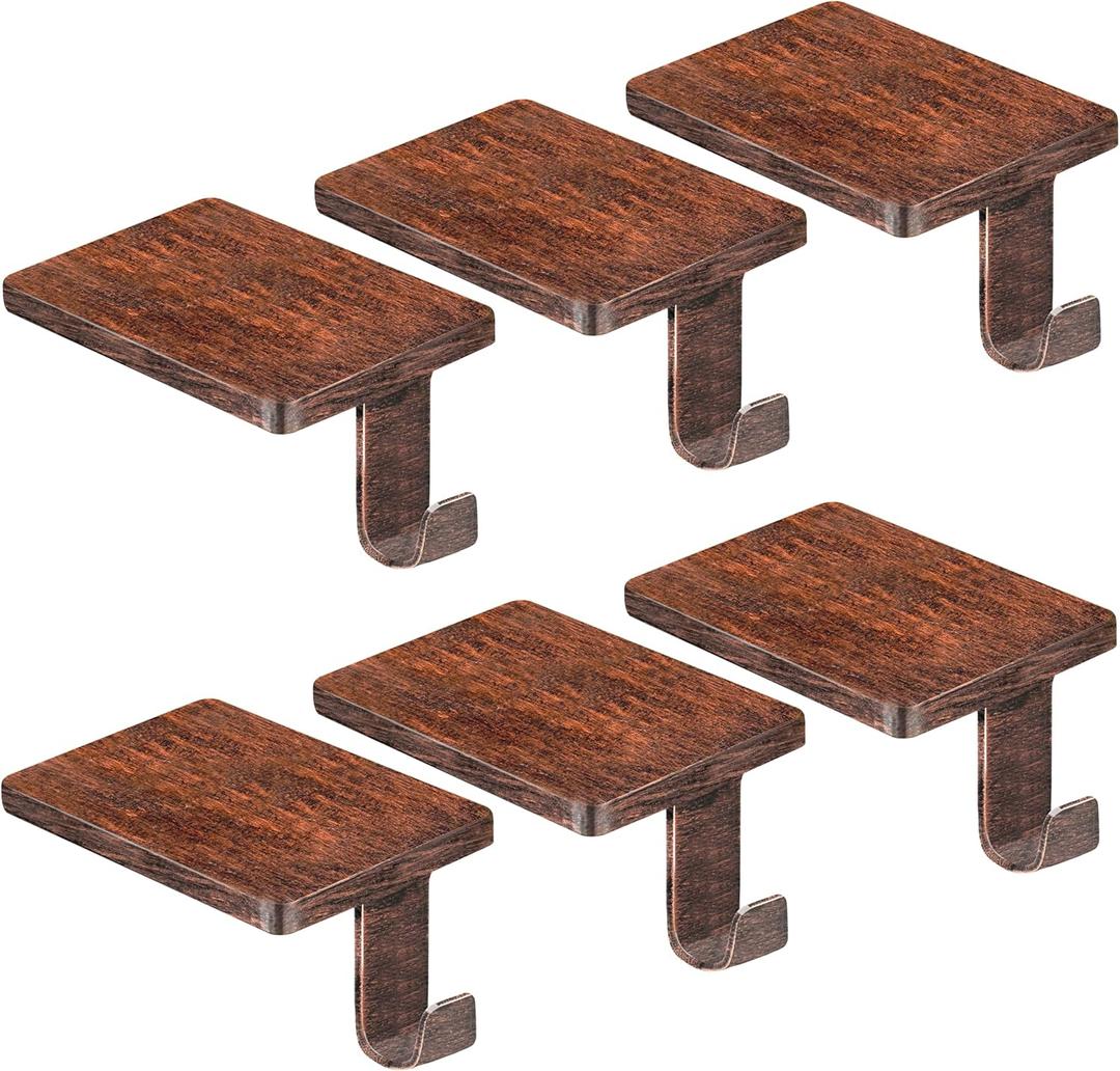 4 Pcs Red Bronze Christmas Metal Stocking Holders, Non-Slip Heavy Duty Mantle Hangers Weighted Iron Hooks for Fireplace Tabletop Shelf Xmas Holiday Decoration