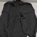 Saodimallsu Womens Oversized Sweaters Mock Neck Batwing Long Sleeve 2026 Fall Trendy Ribbed Knit Casual Tunic Sweater (Medium, Black)