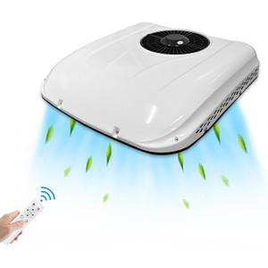 12V Rv Rooftop Dc Air Conditioner 8000BTU 12 volt ultra-thin Electric Parking air conditioner 12 V A/C unit Fit for Motorhome Camper Van Truck Excavator Off-road Vehicle SUV Bus New Energy