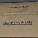 Portable Rolling Desk on Wheels Adjustable Height Desks for Small Spaces, 32" Computer Desk with Storage Shelves for Home Office Black