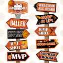 Hooqict 20 Pieces Basketball Party Decorations Basketball Party Sign Basketball Themed Party Directional Signs Welcome Sign for Basketball Party Supplies Boys Sports Birthday Party Decorations
