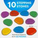 NATIONAL GEOGRAPHIC Stepping Stones for Kids  Durable Non-Slip Stones Encourage Toddler Balance & Gross Motor Skills, Indoor & Outdoor Toys, Obstacle Course, Gifts for Toddlers (Amazon Exclusive)