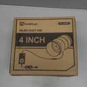 Hon&Guan 4 Inch Inline Booster Duct Fan with Speed Controller - 130 CFM Airflow with 6W Ultra-Low Power and Low Noise
