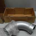 90 Degree Exhaust Pipe Elbow, 4" ID/OD Aluminized Steel Exhaust Flex Pipe, Universal Fit