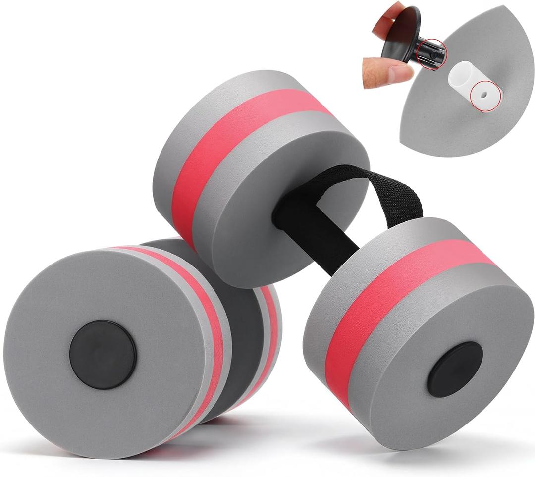 Soulchen Pool Exercise Equipment Water Dumbbells Pool Resistance Aerobic Weights EVA Foam Dumbbell with Handle Strip for Aqua Therapy Water Aerobics Weight Loss Fitness
