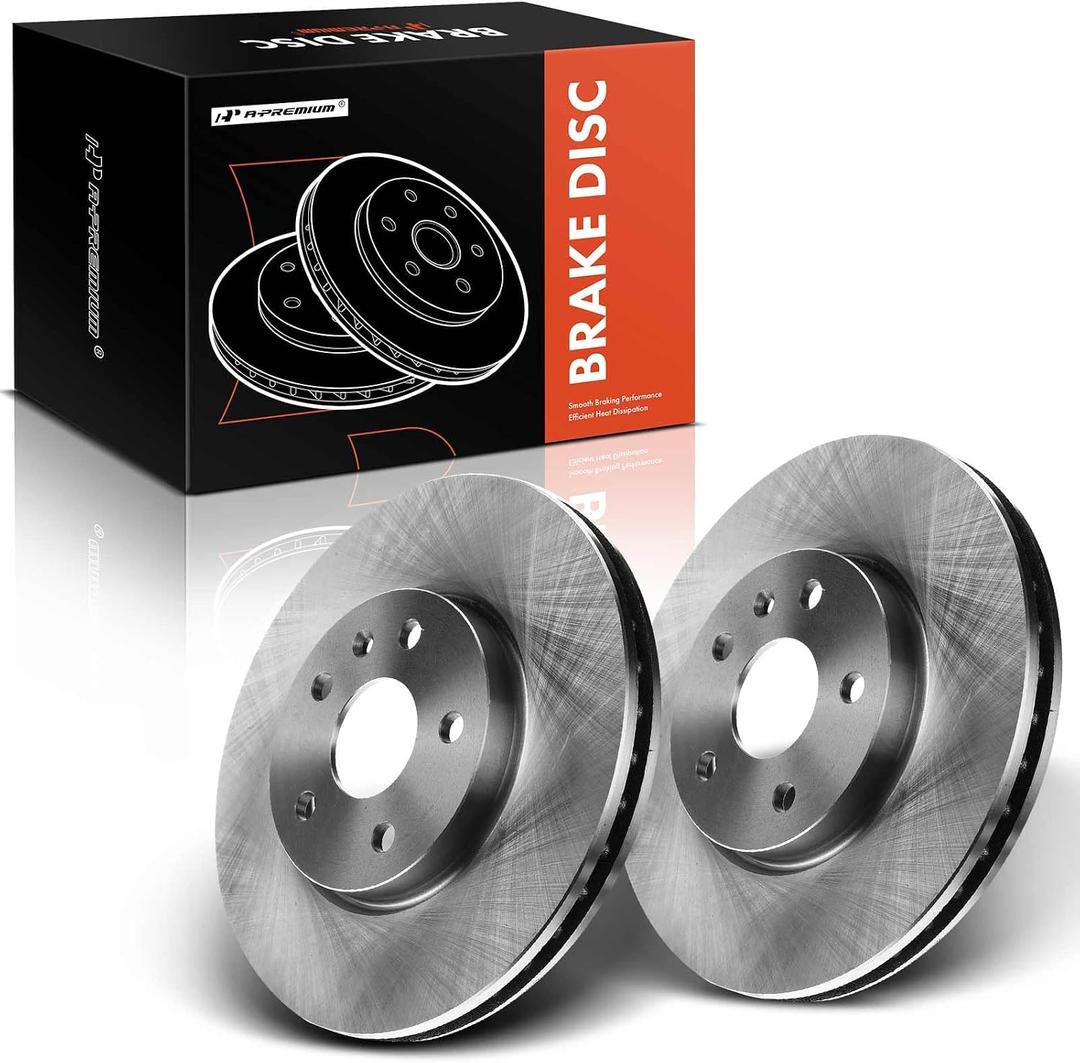 A-Premium 12.64 inch (321mm) Front Vented Disc Brake Rotors Compatible with Select Chevy, Buick, GMC and Saab Models - Equinox, Impala, Malibu, Camaro, 9-5, Allure, Lacrosse, Regal, Terrain, 2-PC Set