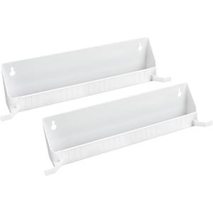 Rev-A-Shelf Tip-Out Accessory Organizer Tray for Kitchen / Bathroom Drawers with Heavy Duty Tab Stops, 14 Inch, White, 2-Pack, 6562-14-11-52