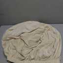 NeColorLife Velvet Ottoman Cover Square, Stretchable Footrest Stool Slipcover with Elastic Band for Rectangle and Square Storage Ottoman (Large, Cream (with Warm Undertones))
