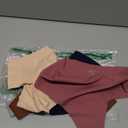 Cotton Thongs for Women High Waisted Seamless No Show Thong Stretchy Comfort Panties S-XL (Medium, 6 Color Packs)