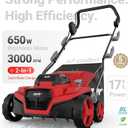 36V 15" Brushless Cordless Electric Dethatcher and Scarifier Compatible with Milwaukee 18V Battery(Tool Only), w/12Gal Thatch Collection Bag, 5-Depth Adjustment, Quick-Fold, Walk Behind for Lawn Care