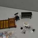 Rileryan 54 Pcs 1:12 Scale Magic Witchy House Kit Halloween Miniatures Furnitures Accessories Mini Wooden Bookshelf Bookcase 30 Mini Books Desk Chair Halloween Decoration Gift