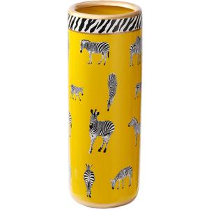 Umbrella Racks Porcelain Ceramic Umbrella Zebra Print Stand Umbrella Holder Modern Style Floor Vase for Storing Canes Walking Sticks for Entryway Indoor 24High