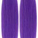 30 INCH Pre-stretched Braiding Hair Extensions for Women 4 Packs Purple Synthetic Fiber for Box Braiding Hair Makeup Long DIY Purple Ponytail Hair 60 INCH for Cosplay Halloween Costume