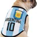2026 World Cup Shirt for Dog, Soccer Jersey Pet Costume, Dog Jerseys for Small Medium Large Dogs, Football Shirt for Pets Blue Large