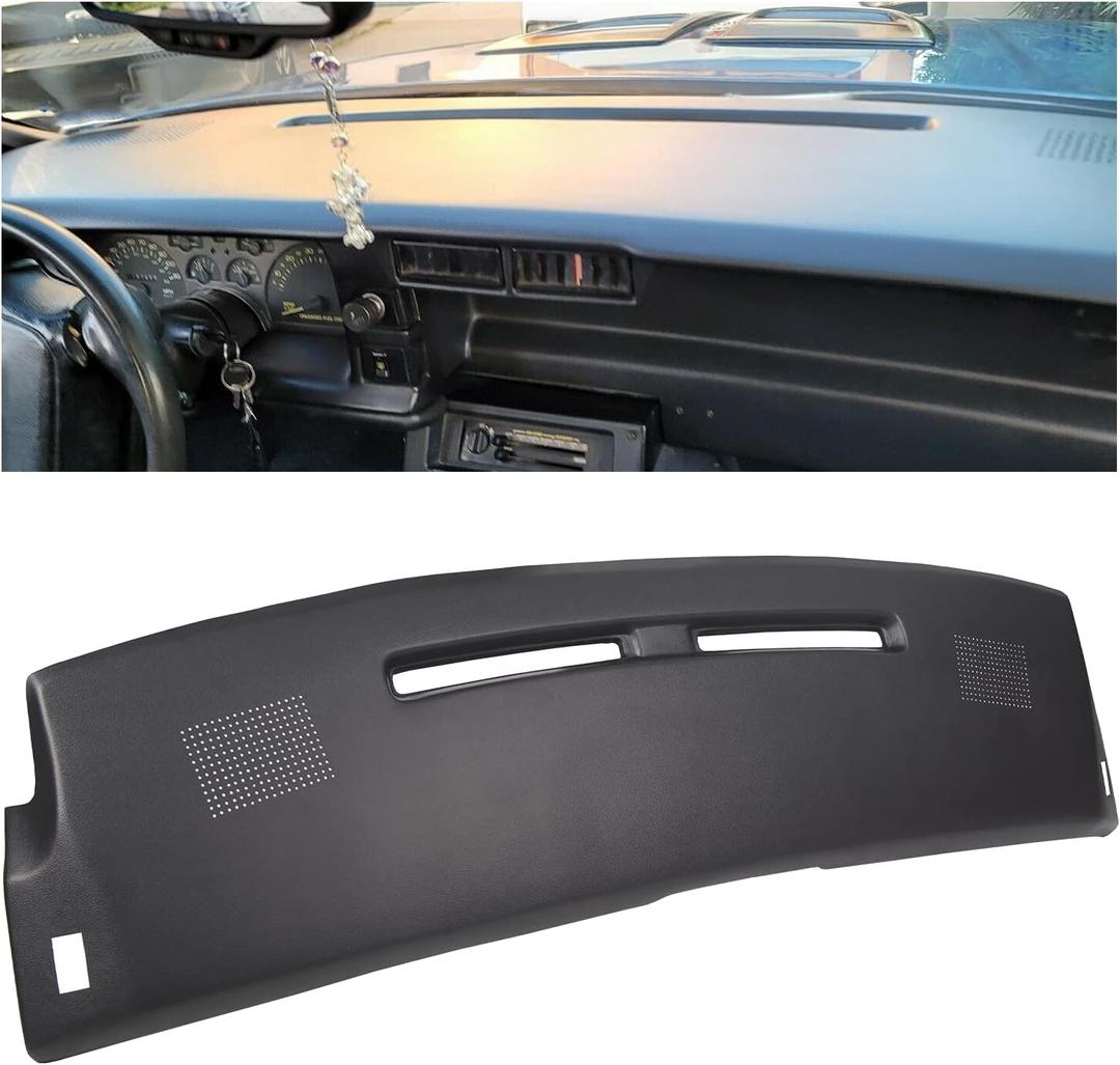 ECOTRIC Dashboard Cover Cap Compatible with 1984-1992 Chevy Camaro Replacement Shell Bezel Dash Pad Overlay Cover