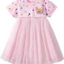Toddler Girls Princess Dress Cotton Cat Doll Spot Lace Tulle Party Holiday Dress Kids 5T