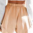 YOCUR Womens Flowy Casual Shorts Boho Simple Ruffle Tiered Skorts High Waist Wide Leg Loose Beach Vacation Cute Shorts
