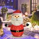 Lighted Pop-UP Christams Santa Claus Decorations, 27 Inch Santa with 45 LED Lights, Battery Powered Collapsible Pre-lit Santa for Indoor Outdoor Christmas Decorations Garden Yard Xmas Decor, Timer