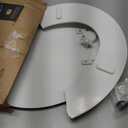 Mayfair Athens Toilet Seat, Easy Clean Hinges and Durable Wood Seat, Round, White