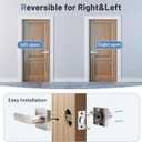 KNOBWELL 10 Pack Interior Door Handle,Satin Nickel Finish Door Levers, Passage Knob for Closet Hallway, Zinc Alloy Construction, 250,000-Cycle Durability