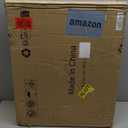 AQIMUELE Wooden C-Shaped End Table,Couch Desk with 2 Lockable Wheels,4-Tier Couch Table with Storage Bag,Small Rolling Side Table Tv Trays for Couch, Living Room,Bedroom (Walnut)