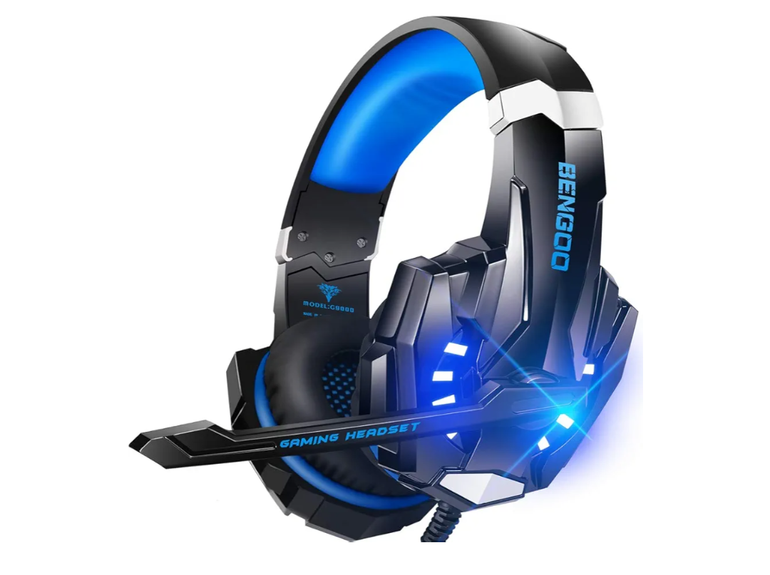 BENGOO G9000 Stereo Gaming Headset for PS4 PC Xbox One PS5 Controller, Noise Cancelling Over Ear Headphones with Mic, LED Light, 7.1 Surround Sound, Soft Memory Earmuffs for Nintendo Xbox Series X|S BENGOO G9000 Stereo Gaming Headset for PS4 PC Xbox One PS5 Controller, Noise Cancelling Over Ear Headphones with Mic, LED Light, 7.1 Surround Sound, Soft Memory Earmuffs for Nintendo Xbox Series X|S