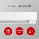 Stelpro Prima Electric Baseboard Heater, 1250W / 240 (940W / 208V), 49-7/8-In Long x 7-In High, Rooms up to 125 sq. ft., Discreet Design (ASPRM1252W) - White
