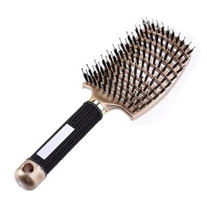 Hairstreaq Detangling Brush, Wet Dry Detangler Hair Brushes, Vented Detangling Brush, Fast Drying Styling Massage Hairbrush for Women & Kids Long, Thick, Thin, Curly & Tangled Hair (Gold)