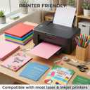 2 x Koogel 20PCS Colored Paper, Including 10 Sheets 50lb/120gsm Construction paper & 10 Sheets 90lb/250gsm Assorted Color Cardstock, for DIY Crafts, School Teaching Supplies