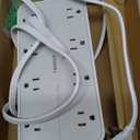 TESSAN Power Strip Surge Protector, Flat Plug Extension Cord with 8 Outlets 3 USB Charger(1 USB C), 1080 Joules Protection, Wall Mountable Charging Station for Home Office School Dorm Room Essentials