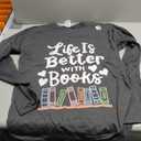 Librarian Library Books Reading Reader Long Sleeve T-Shirt, M
