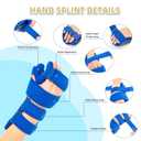 Fanwer Resting Hand Splint, Stroke Hand Therapy Equipment for Stroke Recovery Patients, Carpal Tunnel Syndrome, Arthritis, Tendinitis, Metacarpal Breaks (Medium Left)