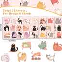 2 x Cat Stickers, Cat Meme Stickers for Kids Teen Adults, Waterproof Vinyl Sticker for Laptop, Water Bottle, and Phone, Fun and Cute Decals for Pet Lovers