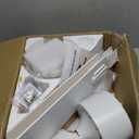 42 inch Modern White Ceiling Fans with Lights APP/Remote Control, Low Profile Reversible 6 Speeds Ceiling Fan Light for Indoor/Outdoor Patio Bedroom Living Room