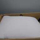 COLAMY Swivel Rocking Recliner Chair, Nursery Rocker Glider Recliner with Extra Large Footrest, Deep Seat, High Back, Upholstered Fabric Reclining Single Sofa for Living Room-White