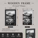 11x17 Picture Frame, Black Wood Poster Frames for Wall Display, 1 Pack