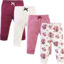 Hudson Baby Unisex Cotton Pants and Leggings (5T, Rose)