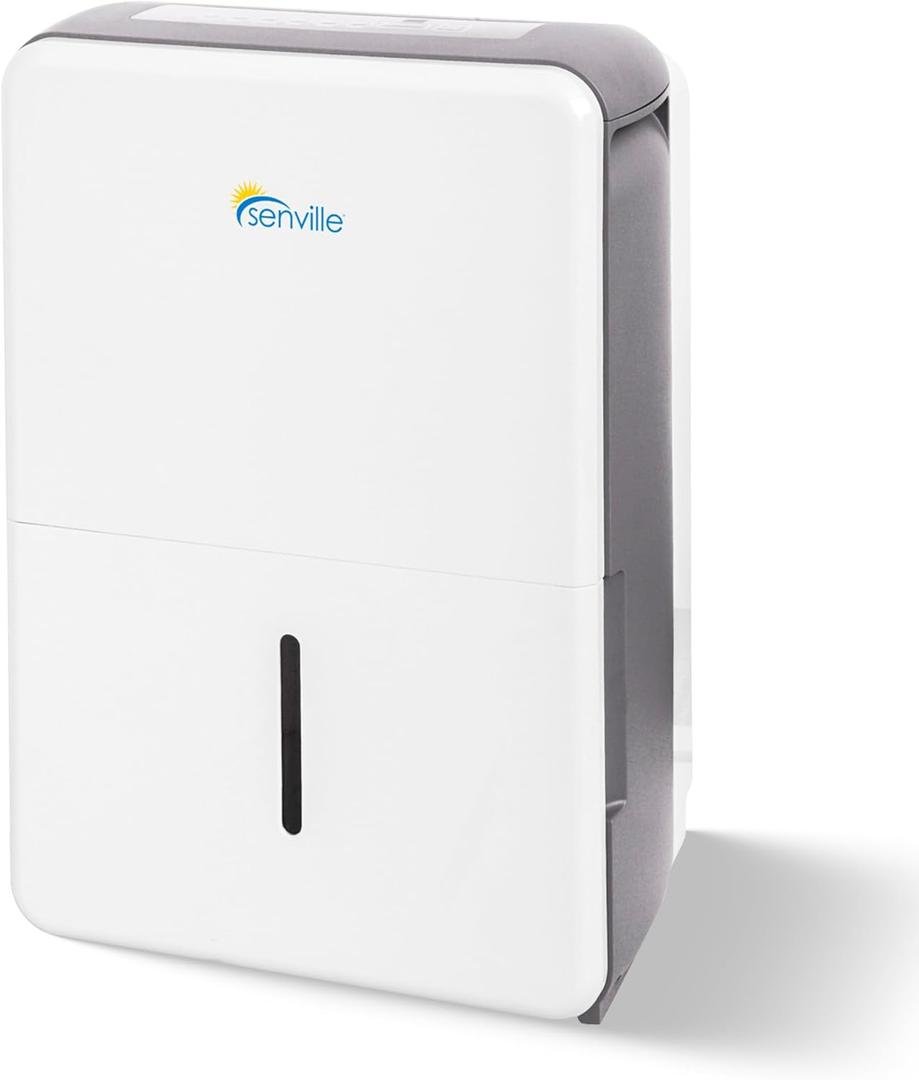 Senville 20 Pint Dehumidifier, Energy Star Certified, Washable Filter, Ideal for Basements, Bedroom, Living Space, Energy Star, Washable Filter, Up to 1,500 Sq. Ft., White