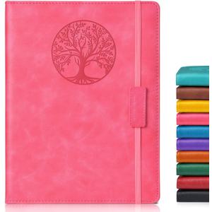 Lined Journal Notebook for Women Men,256 Pages B5 Large Hardcover Leather Journals for Writing,Travel,Business,Work,School,College Ruled Notebooks for Note Taking,Diary Notepad 7.8"10.2" (Pink)