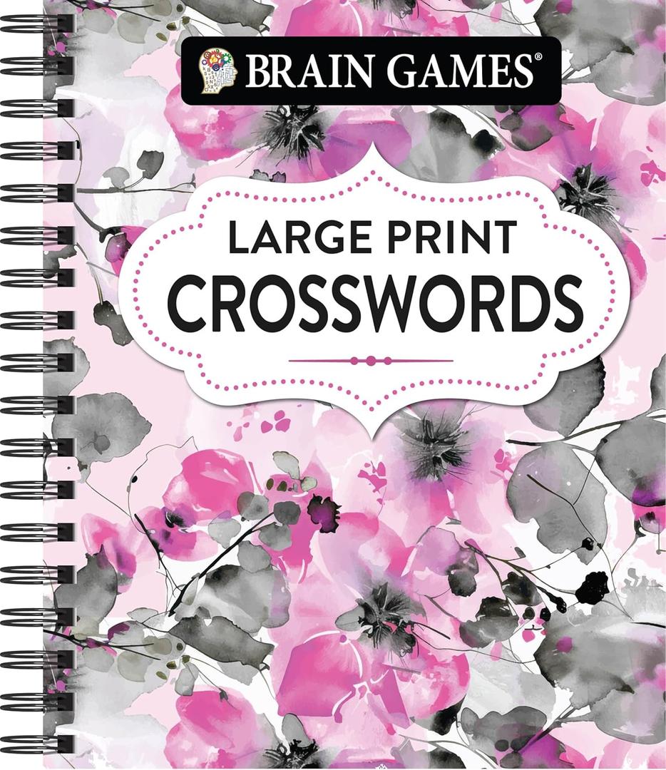 Brain Games - Large Print Crossword (Floral)