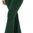 Plus-Size Casual Pants for Women high-Waisted Bell Bottoms Yoga (Green)