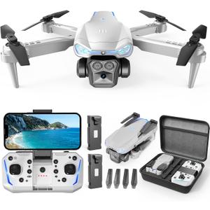 Naseto 1080P HD Foldable Drone with Camera for Adults & Kids, RC Quadcopter with One-Key Takeoff/Landing, Altitude Hold, Waypoint Flight, 360 Flip, 2 Batteries, Easy-to-Fly Gift for Boys and Girls