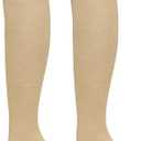 Women Thigh High Socks Cotton Warm Over the Knee Socks Long Knee High Boot Stockings Leg Warmer 3 Pack S/M