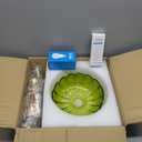 Glass Floor Lamp for Living Room with Amber Glass Lampshade, Dimmable Modern Standing Lamp with 12W LED Bulb, Remote Control Tall Lamp for Bedroom