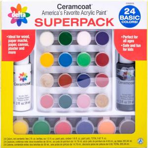 Delta Creative Basic Super Pack Paint Set, (24 Colors)