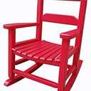 Rocking Rocker - K081RD Durable Red Child’s Wood Porch Rocker/Outdoor Rocking Chair - Indoor or Outdoor - Suitable for 3-7 Years Old
