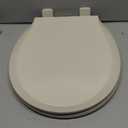 Ansffer Round Toilet Seat Almond, Toilet Seat 16.5 inch Soft Close, Premium PP Material Easy Clean, Elegant Design, Almond