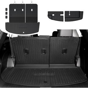 Cargo Mat for 2026 Hyundai Palisade 7/8 Seat (Only Gas), All Weather TPE Durable Cargo Liner with Backrest Mat and Lower Trunk Mat for Hyundai Palisade